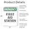 Signmission First Aid Station, 12 in W x Rectangle, Aluminum OS-2PACK-EM-A-1218-V-10496 - alternate 5
